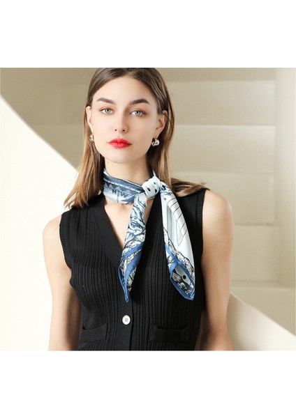 Ipek Duygu Eşarp Kadın Moda Desenli ve Düz Renk Büyük Kare Saten Başörtüsü, Yeşil (Yurt Dışından) fırsatları