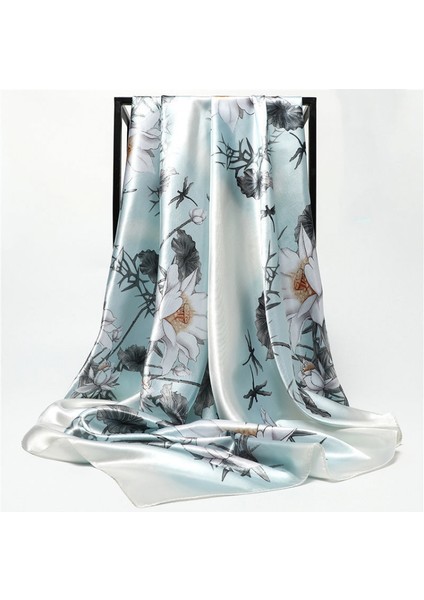 35 x 35 Kadın Kare Ipek Saç Eşarp Baş Uyku Şal Saten Başörtüsü, D (Yurt Dışından)