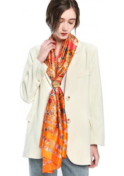 Kadın Ipek Eşarp Hafif Moda Yumuşak Eşarp Şal Wrap Eşarp, Su-4 (Yurt Dışından)