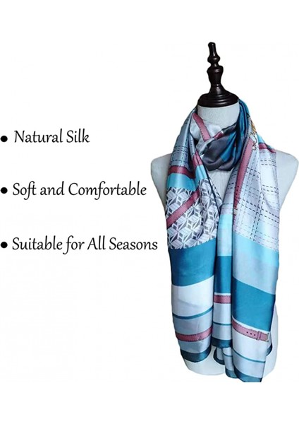 Bayan 100% Büyük Dut Ipek Eşarp Uzun Saten Eşarp Moda Tasarımcısı Eşarp Hafif Sarar, 2022423-19 (Yurt Dışından) fiyatları