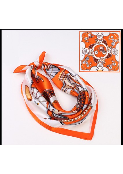 Ipek Duygu Başörtüsü Moda Saten Saç Eşarp Kare Eşarplar Kadın Hediyeler Için 20.8 × 20.8 Inç, SR09 (Yurt Dışından)