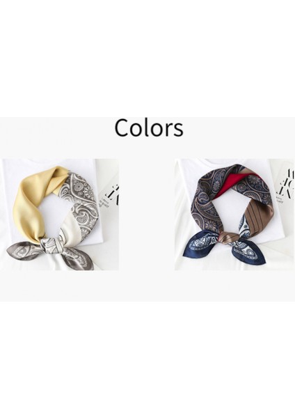 27.5 x 27.5 Kadın Kare Ipek Saç Eşarp Baş Uyku Şal Saten Başörtüsü, Mavi-24 (Yurt Dışından) fiyatları