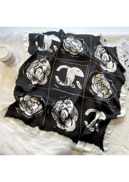 Kadın 27,5" Saten Kare Ipek Benzeri Saç Atkıları ve Uyku Için Başörtüsü, FJ513-2 (Yurt Dışından)