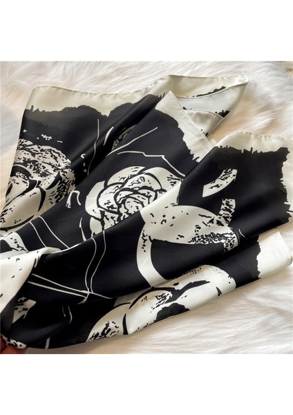 Kadın 27,5" Saten Kare Ipek Benzeri Saç Atkıları ve Uyku Için Başörtüsü, FJ513-2 (Yurt Dışından) modelleri