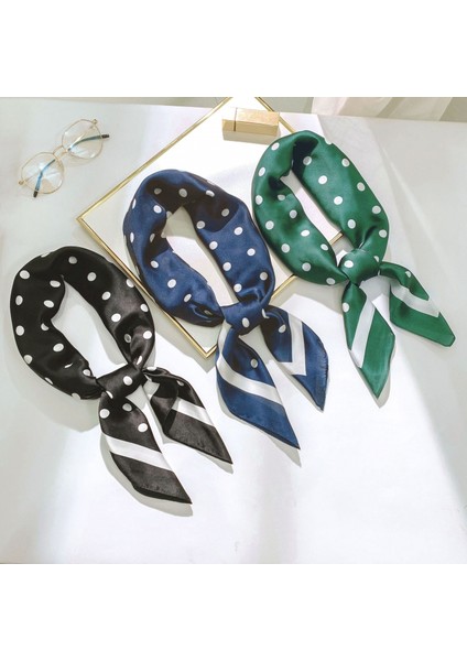 27.5 x 27.5 Kadın Kare Ipek Benzeri Saç Eşarp Baş Uyku Şal Saten Başörtüsü, YD02 Yeşil-17 (Yurt Dışından) fırsatları