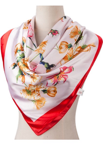 35 x 35 Kadın Kare Ipek Saç Eşarp Baş Uyku Şal Saten Başörtüsü, V (Yurt Dışından)