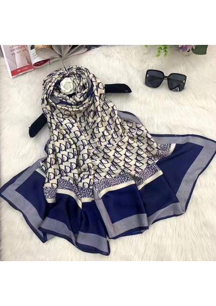 Bayan 100% Büyük Dut Ipek Eşarp Uzun Saten Eşarp Moda Tasarımcısı Eşarp Hafif Sarar, ST006 (Yurt Dışından)