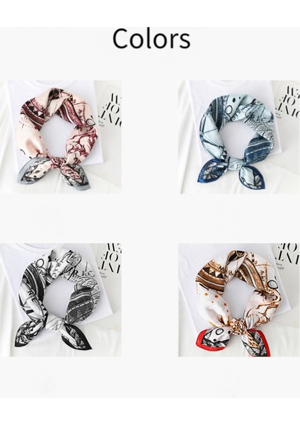 Ipek Duygu Eşarp Kadın Moda Desenli ve Düz Renk Büyük Kare Saten Başörtüsü, Siyah (Yurt Dışından) fiyatları