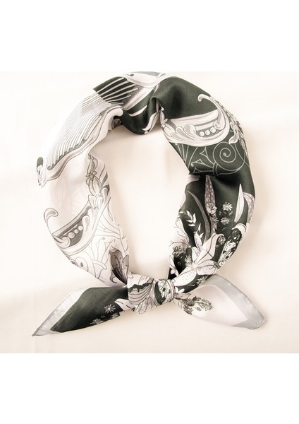 27.5 x 27.5 Kadın Kare Ipek Benzeri Saç Eşarp Baş Uyku Şal Saten Başörtüsü, Siyah-16 (Yurt Dışından) fiyatları