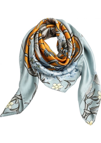 35" Kare Ipek Benzeri Başörtüsü - Saç Sarma ve Geceleri Uyuma Için Kadın Modası Ipek Duygu Eşarp, Fm5-2 (Yurt Dışından)