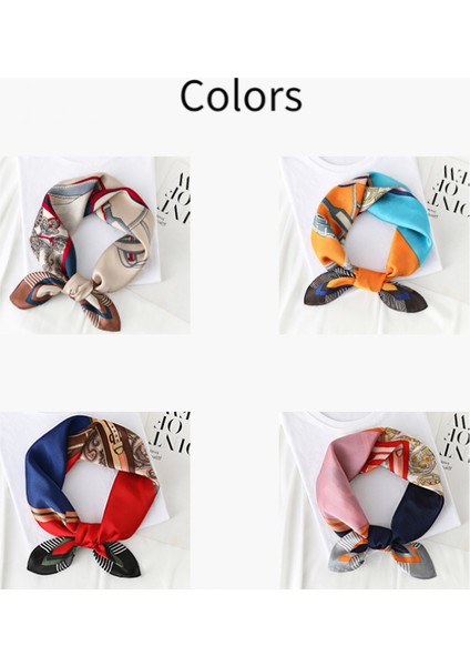 27.5 x 27.5 Kadın Kare Ipek Saç Eşarp Baş Uyku Şal Saten Başörtüsü, ST14-19 (Yurt Dışından) fiyatları