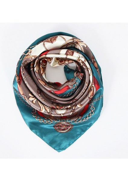 35 x 35 Kadın Kare Ipek Gibi Saç Eşarp Baş Uyku Wrap Saten Başörtüsü, 003 (Yurt Dışından)