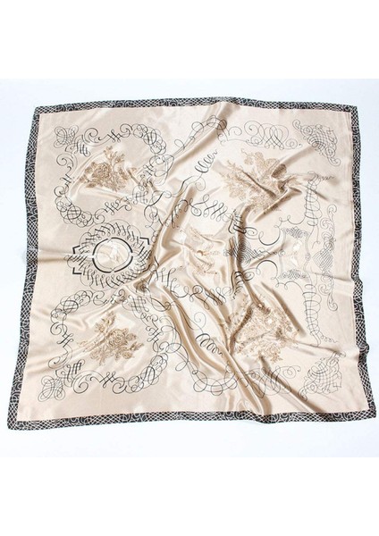 Kadın Ipek Eşarp Kemer Desenli Büyük Kare Saten Başörtüsü Headdress 35", B-3 (Yurt Dışından) fırsatları