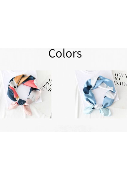 Kare Ipek Saten Eşarp Kadın Saç Kravat Bandı Aksesuarı, Pembe-18 (Yurt Dışından) fiyatları