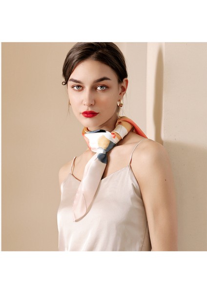 Kare Ipek Saten Eşarp Kadın Saç Kravat Bandı Aksesuarı, Pembe-18 (Yurt Dışından) modelleri