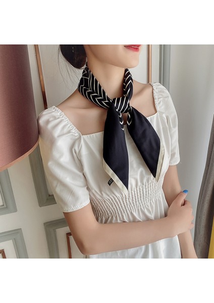 27.5 x 27.5 Kadın Kare Ipek Gibi Saç Eşarp Kafa Uyku Şal Saten Başörtüsü, ZM01 Beyaz-17 (Yurt Dışından) fiyatları