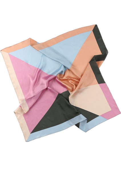 Ipek Eşarp Kadın Modası Desenli Büyük Kare Saten Başörtüsü Headdress, Sy-8 (Yurt Dışından)