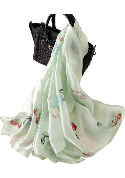 Bayan 100% Büyük Dut Ipek Eşarp Uzun Saten Eşarp Moda Tasarımcısı Eşarp Hafif Sarar, 2022424-01 (Yurt Dışından)