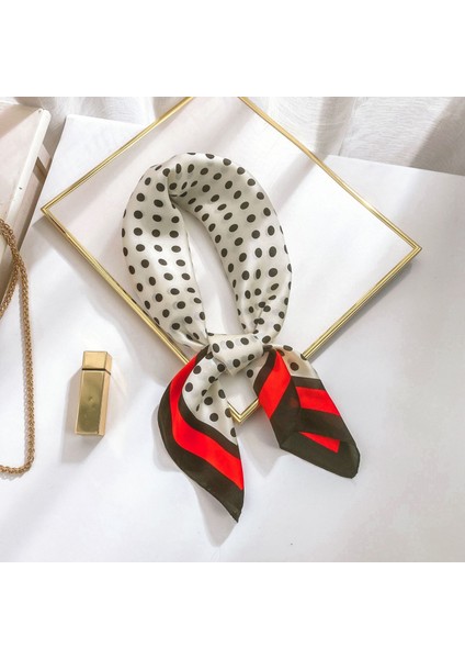 27.5 x 27.5 Kadın Kare Ipek Benzeri Saç Eşarp Baş Uyku Şal Saten Başörtüsü, YD01 Kırmızı-17 (Yurt Dışından)