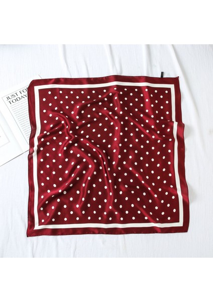 27.5 x 27.5 Kadın Kare Ipek Benzeri Saç Eşarp Baş Uyku Şal Saten Başörtüsü, YD01 Kırmızı-17 (Yurt Dışından) fiyatları