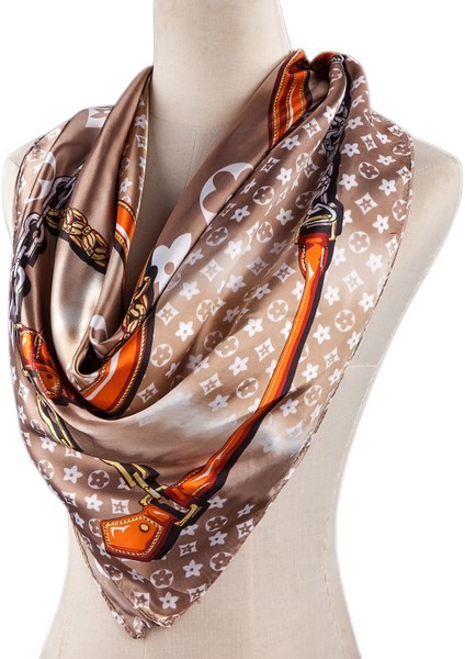 35 x 35 Kadın Kare Ipek Saç Eşarp Baş Uyku Şal Saten Başörtüsü, K (Yurt Dışından)