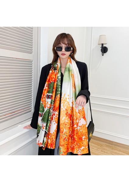 Bayan 100% Büyük Dut Ipek Eşarp Uzun Saten Eşarp Moda Tasarımcısı Eşarp Hafif Sarar, ST-001 (Yurt Dışından) modelleri