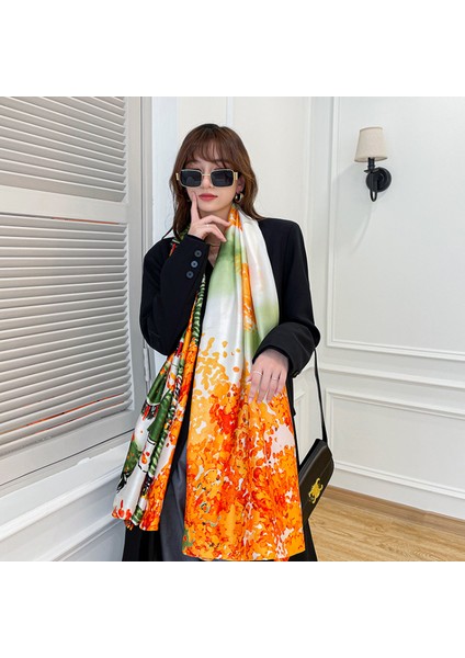 Bayan 100% Büyük Dut Ipek Eşarp Uzun Saten Eşarp Moda Tasarımcısı Eşarp Hafif Sarar, ST-001 (Yurt Dışından) fırsatları