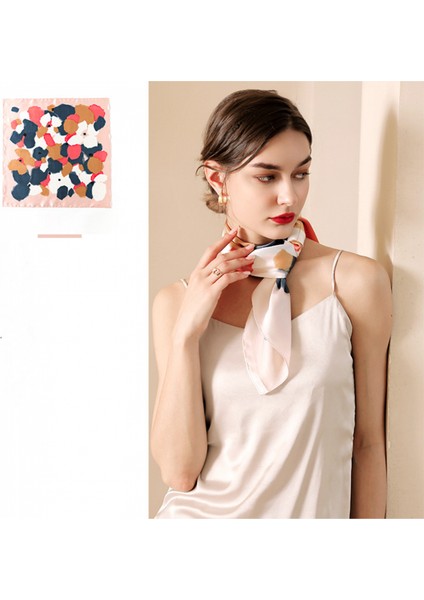 Kare Ipek Saten Eşarp Kadın Saç Kravat Bandı Aksesuarı, Pembe-18 (Yurt Dışından) indirimleri