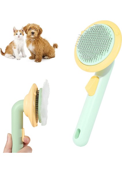 Kedi Fırçası Köpekler Kediler Için Kendi Kendini Temizleyen Slicker Fırça, Evcil Hayvan Bakım Fırçası Aracı Gevşek Astarı, Paspasları, Karışık Saçları Kaldırır (Yurt Dışından)