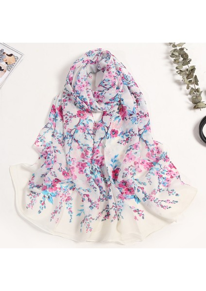 Kadınlar Için Atkılar Hafif Moda Eşarplar Baskı Çiçek Desenli Eşarp Şal Sarar, W35 (Yurt Dışından)