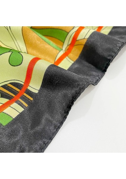 2 Paket 35 "saten Ipek Gibi Saç Eşarp Bandana Işık Kafa Sarar Boyun Yüz Eşarplar Kadınlar Için Kapak, Çiçekler Siyah + Pembe (Yurt Dışından)