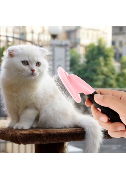 Köpek ve Kedi Fırçası - Evcil Hayvan Bakım Fırçası - Dökülme Bakım Aleti (Küçük Pembe) (Yurt Dışından) fırsatları