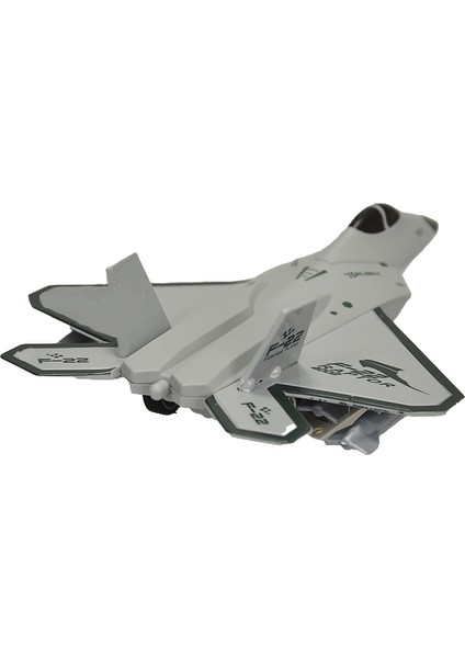 Sürtmeli Çek Bırak F-22 Savaş Uçağı Gri