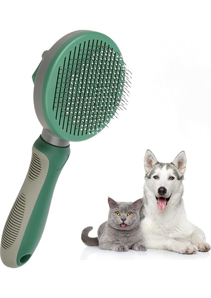 Kısa ve Uzun Saçlı Köpek Fırçası Kendi Kendini Temizleyen Slicker Evcil Hayvan Fırçası Uzun ve Gevşek Astar Paspaslarını ve Karışık Saçları Nazikçe ve Toplar (Yurt Dışından)