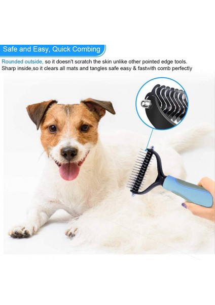 Köpekler Için Astar Tırmığı Evcil Hayvan Bakım Aleti, Kısa ve Uzun Tüyleri ve Güvenli Bir Şekilde Çıkaran Kedi Tarağı (Mavi) (Yurt Dışından) modelleri