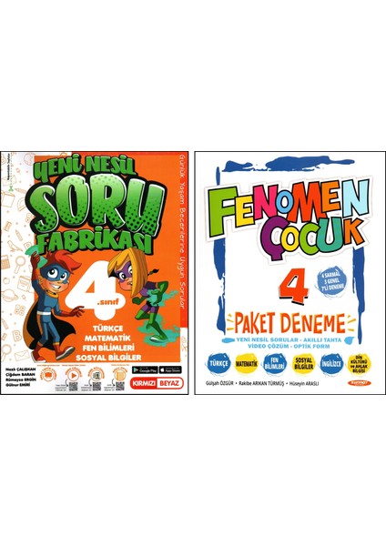 - + Fenomen 4.Sınıf Soru Fabrikası + Deneme 2 Kitap