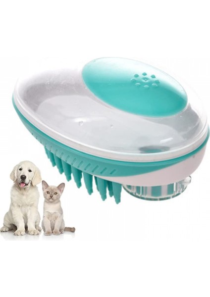 Evcil Hayvan Fırçası 2'Si 1 Arada Banyo Masaj Fırçası, Köpek Tarak Silikon Kıllar, Kedi Evcil Hayvan Banyo Fırçası, Epilasyon (Yeşil) (Yurt Dışından)