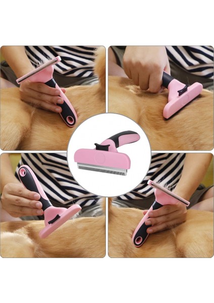 Tüylü Kısa Ve Uzun Tüylü Evcil Hayvanların Kendi Kendini Temizlemesi Ve Çıkarılması Için Köpek Ve Kedi Bakım Fırçası (Pembe Büyük) (Yurt Dışından) fırsatları