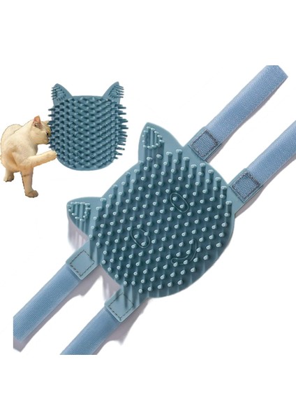 Cat Pet Kendini Bakım Tarak Fırçası - Yavru Kediler ve Köpek Yavruları Için Çok Amaçlı Kedi Masaj Eldiveni Aracı. Kolay Epilasyon Için Silikon Iğne (Küçük Mavi) (Yurt Dışından)