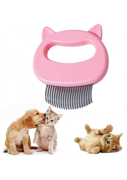 Kedi Tarak Evcil Hayvan Kısa ve Uzun Epilasyon Masaj Kabuğu Tarak Yumuşak Dökülme Fırçası Bakım ve Dökülme Keçeleşmiş Kürk Sökücü Masaj Dematting (Pembe) (Yurt Dışından)