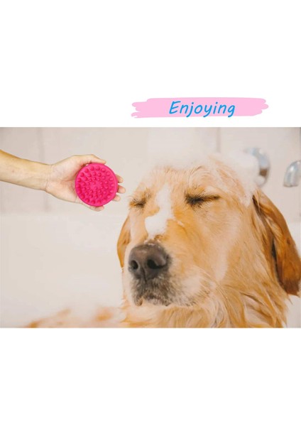 Evcil Hayvan Fırçası, Bakım, Saç Dökülme, Banyo ve Masaj Için. Toksik Olmayan, Temizlemesi Kolay, Yuvarlak Şekilli (Pembe Iki li) (Yurt Dışından) modelleri