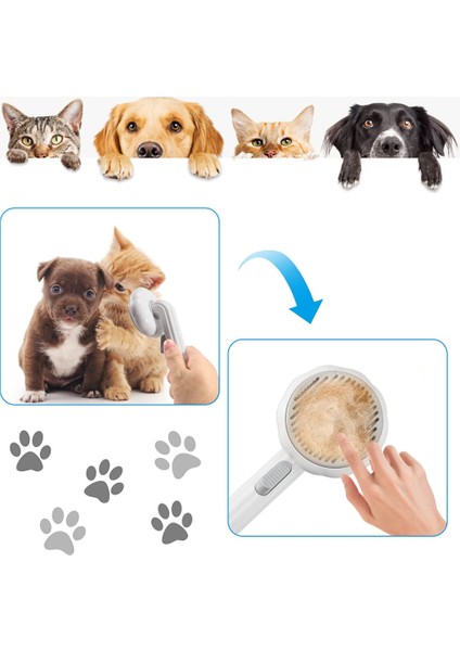 Evcil Hayvan Köpek Fırçası Kedi Fırçası Mat ve Dolaşmış Saçların Eller Serbest Nazikçe Temizlenmesi, Evcil Hayvan Bakım Fırçası, Kendi Kendini Temizleyen Köpek ve Kedi Fırçası (Arm (Yurt Dışından) fırsatları