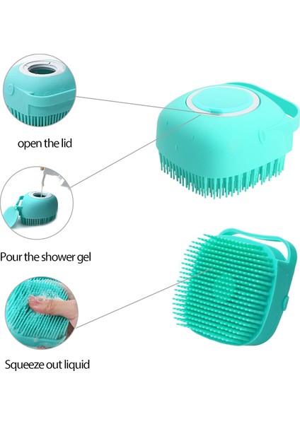 Uzun Kısa Saçlı Köpekler Kediler Duş Için Sabun ve Şampuan Dispenseri Yumuşak Silikon Kıl ile Pet Bakım Banyo Masaj Fırçası (Sarı) (Yurt Dışından) fırsatları
