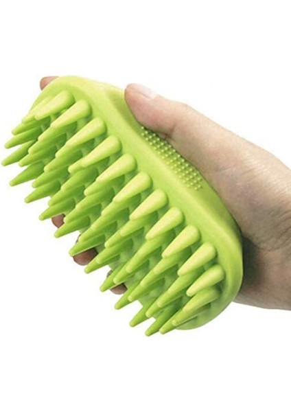 Uzun Ve Kısa Saçlar Için Pet Silikon Şampuan Fırçası Orta Büyük Evcil Hayvanlar Köpekler Kediler, Köpek Saç Ürünleri Aksesuarları Uzun Ve Kısa Için Köpek Sırt Masajı (Yeşil) (Yurt Dışından)
