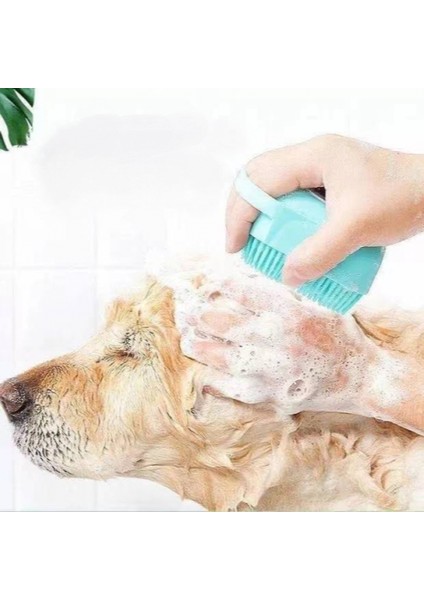 Banyo Yavru Büyük Köpek Kedi Banyo Masaj Eldiveni Fırça Yumuşak Güvenlik Silikon Evcil Hayvan Aksesuarları Köpek ve Kedi Araçları Maskot (Kare Mavi) (Yurt Dışından) fırsatları