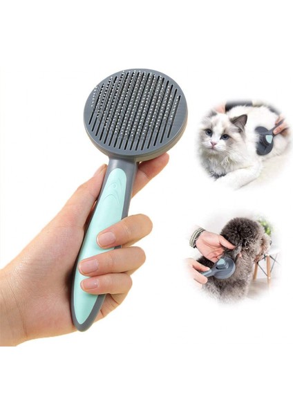 Kedi ve Köpek Bakım Fırçası, Yavru Kedi Saç Fırçası, Evcil Hayvanın Kendi Kendini Temizleyen Epilasyon Fırçası Masaj Tarağı, (Taze Nane) (Yurt Dışından) fırsatları