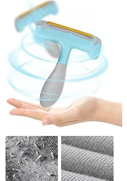 Portatif Tüy Sökücü, 2 Farklı Fırçalı Tüy Rulosu, Giysi Tüyü Sökücü, Evcil Hayvan Tüy Çıkarıcı Tüy Topu Hızlı Epilatör Tıraş Makinesi, (Iskandinav Mavisi) (Yurt Dışından) modelleri