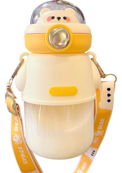 Sevimli Uzay Ayısı Çapraz Bardak Taşınabilir Içme Şişesi (Yurt Dışından)