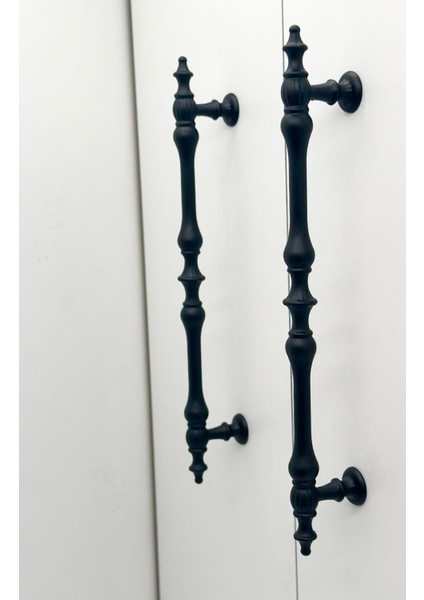 Şehzade Mat Siyah Mobilya Dolap Mutfak Çekmece Kulpu 224 mm ( 22,4 cm ) 5 Adet fiyatları
