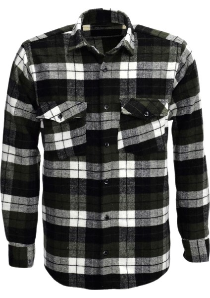 Erkek Çift Cepli Kapaklı Regular Fit Oduncu Gömlek BGL-ST03253